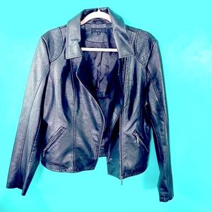 Faux Leather Moto Jacket Nwot - image 1